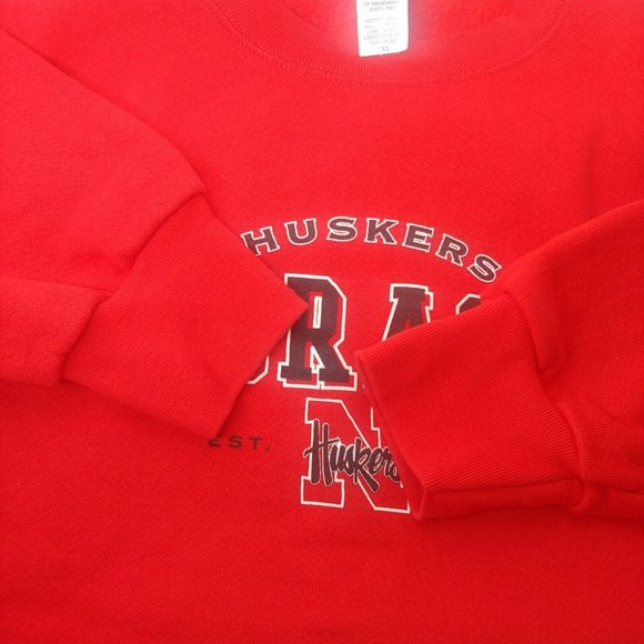 Vintage 90s University Of Nebraska Huskers Est 1869 90s Lee Men 2XL Sweatshirt - Picture 3 of 6